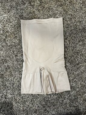 SPANX High-Waist Shaping Shorts in Light Beige